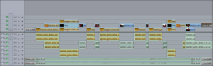The timeline from a wushu scene from the film